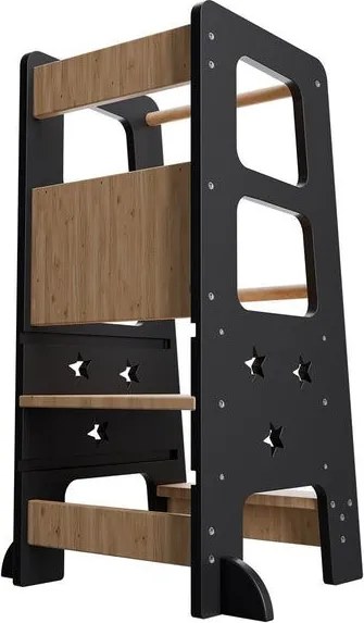 Rastúca detská učebná veža, ružová, výškovo nastaviteľná