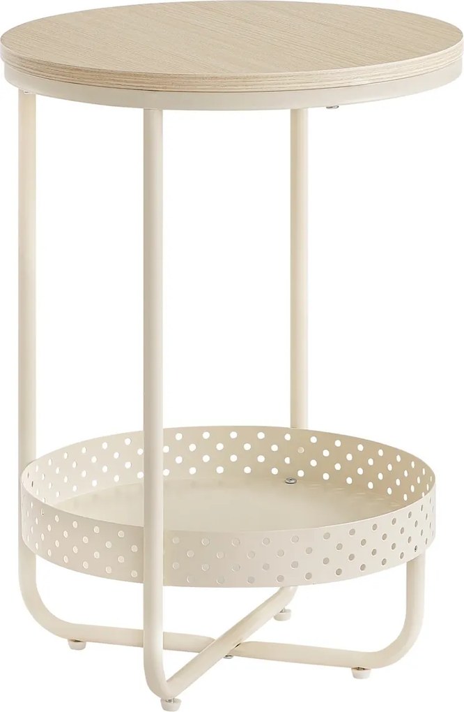 Odkladací stolík E1015 CRM, krémová