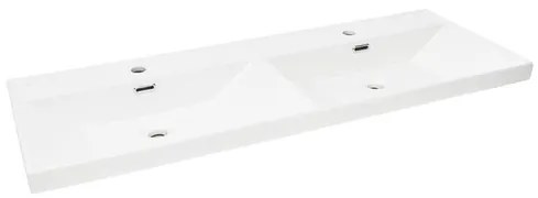 Nábytkové dvojumývadlo SAT B-Way 121x46 cm dva otvory pre batériu SATBW212046