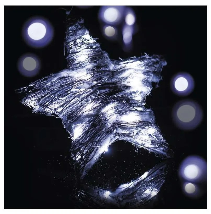 Vianočné dekorácie vnútorné IP20 STAR 30xLED/3W/4,5V