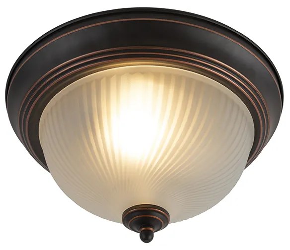 Klasické stropné svietidlo hnedé opálové - Classico