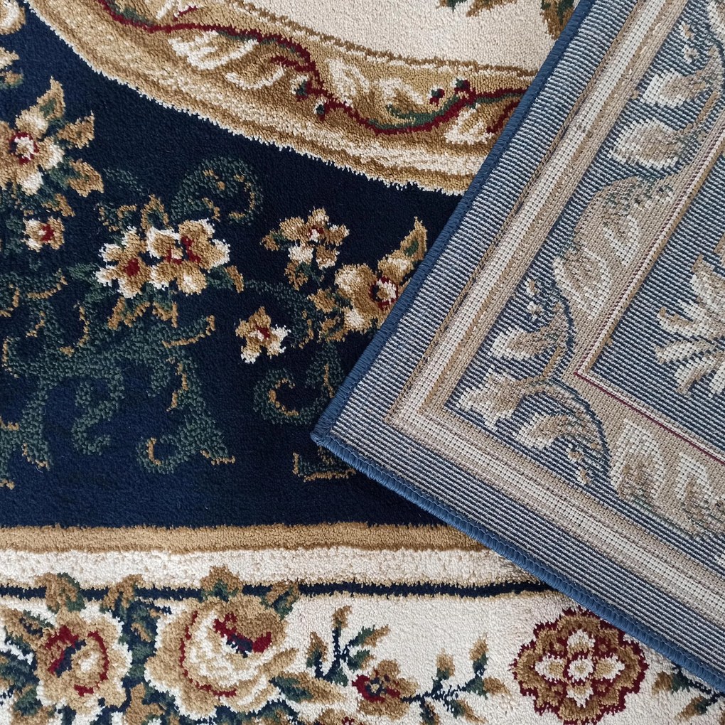 DY Tmavomodrý koberec s orientálnym vzorom Exclusiv 04 N Rozmer: 240x330 cm