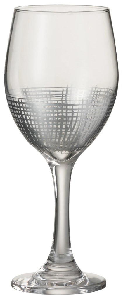 Pohárik na víno so striebornou mriežkou Silver Glass - Ø 8*21 cm