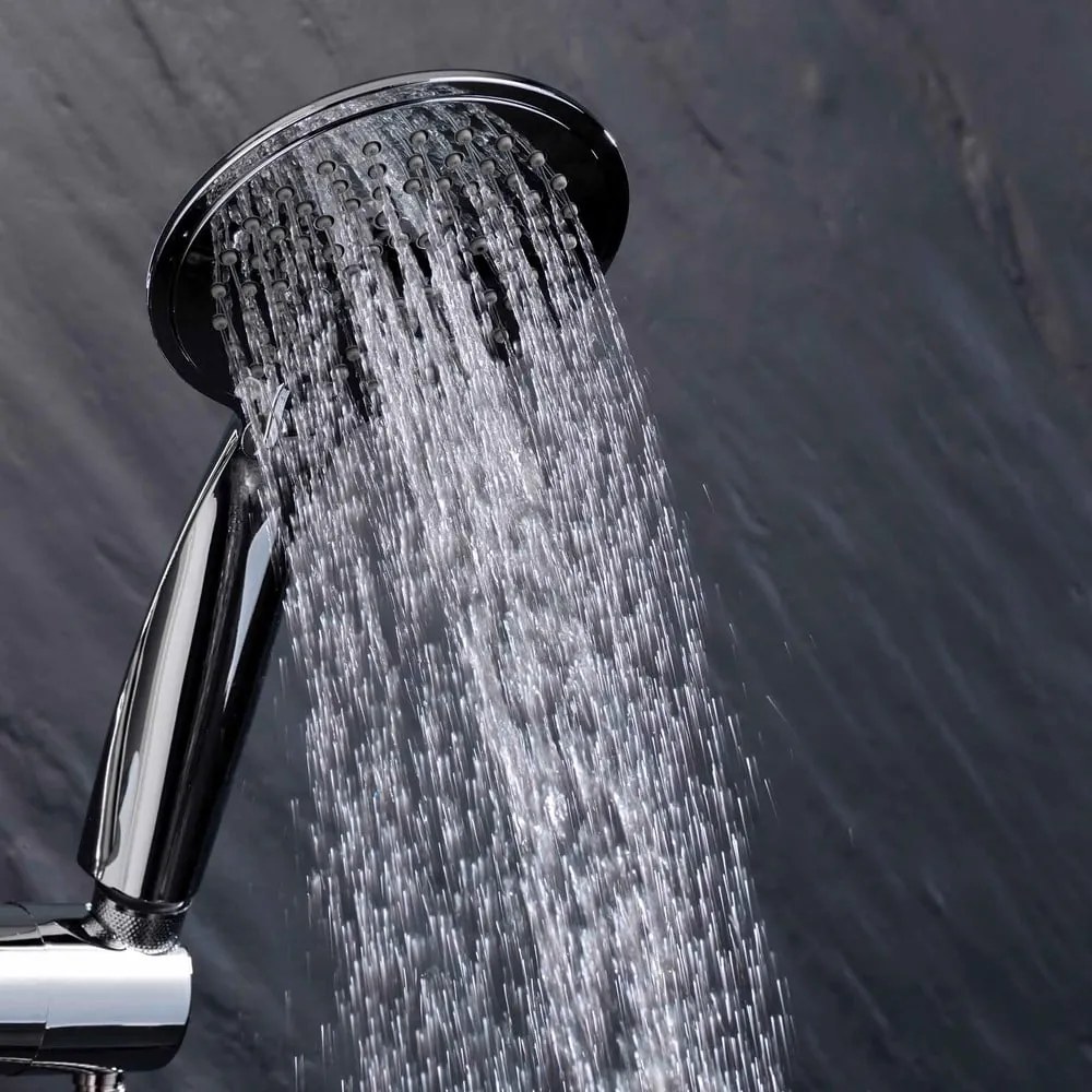 Plastová sprchová súprava v matne striebornej farbe s ručnou sprchou 70 cm Hydro – douceur d'intérieur