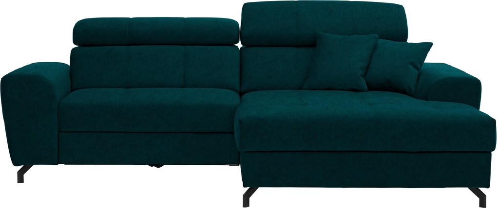XXXLutz ROHOVÁ SEDAČKA, textil, petrolejová Carryhome - Sedačky - 000812004411