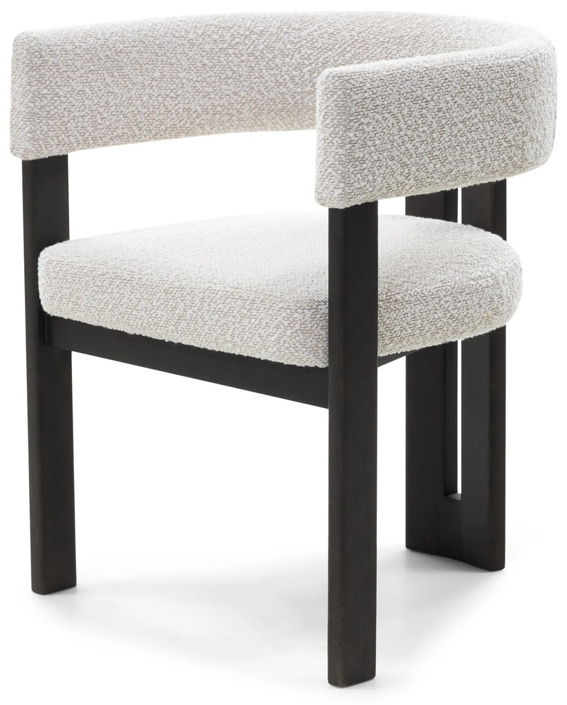 Jídelní židle HAILEY z masivu světle béžová/tmavě hnědá