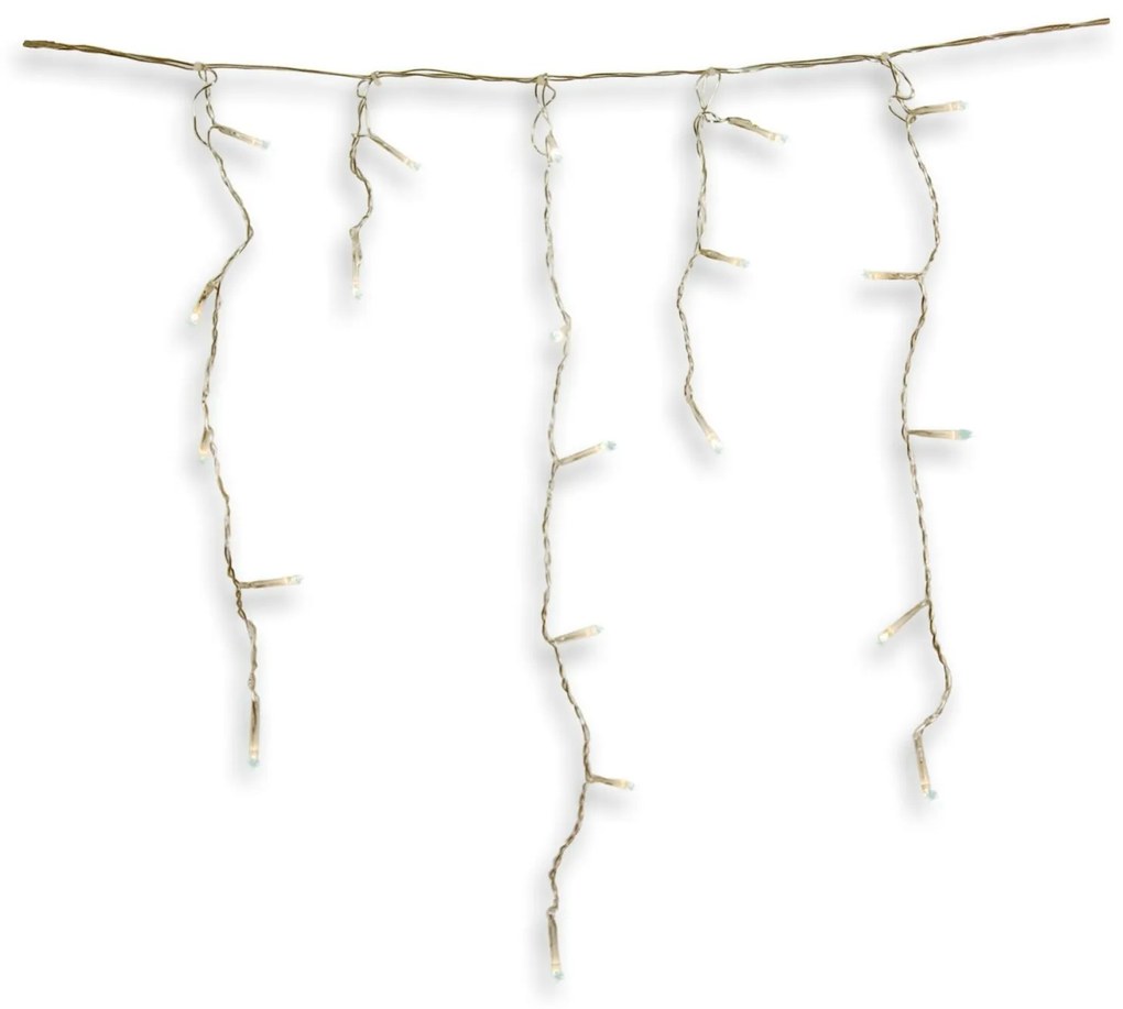 Vianočná LED reťaz dážď 10 m 400 diód | studená biela