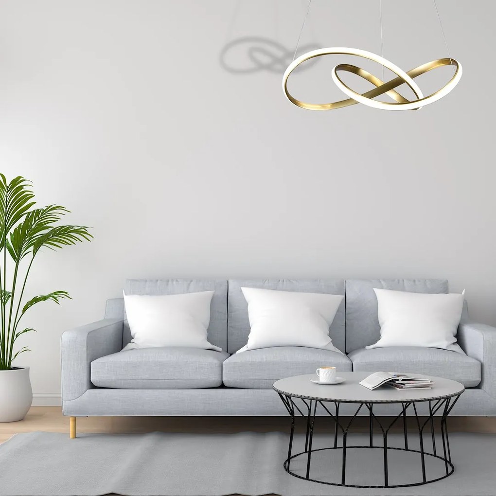 Závesné LED svietidlo Cappio, 1x LED 36w, 4000k, g