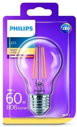 Philips 8718696742419 LED žiarovka Classic 1x7W | E27 | 2700K