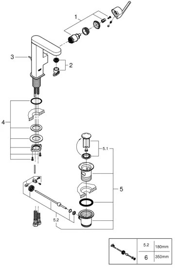 GROHE 23871003 - Umývadlová batéria PLUS veľkosť M lesklý chróm