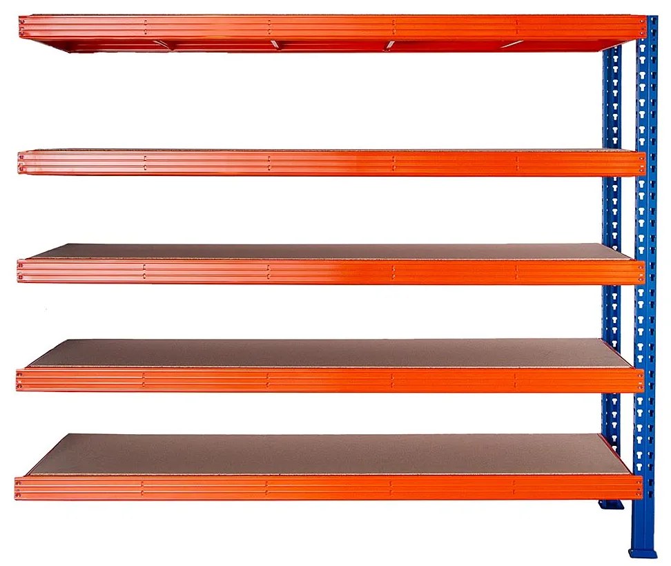 Trestles Prístavok k regálu 1800x1600x800, 5 políc Farba: oranžová a modrá