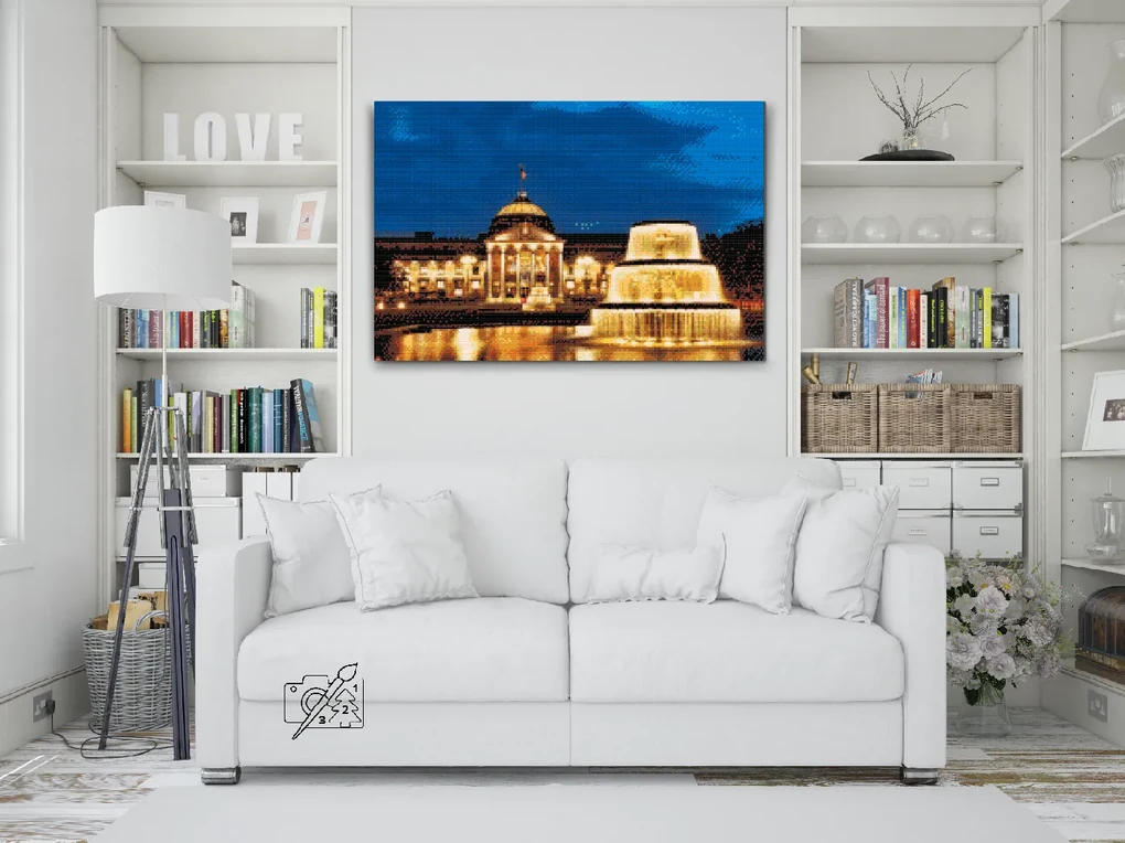 Gario Diamantové maľovanie Wiesbaden Rozmery: 80 x 60 cm, Rámovanie: S vnútorným rámom, Diamanty: Okrúhle