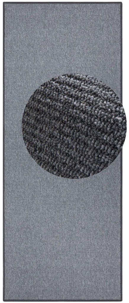 BT Carpet, Kusový koberec Bouclé 104433 Grey, 80x400, šedá, chodba / predsieň