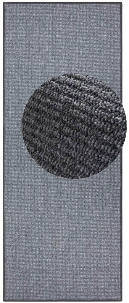 Kusový koberec Bouclé 104433 Grey, 80x300, šedá, chodba / predsieň, BT Carpet