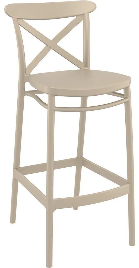 CROSS BAR 75 záhradná barová stolička olive green