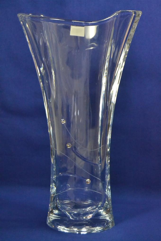 Kryštáľová váza s kamienkami BOHEMIA (v. 30 cm) | BIANO