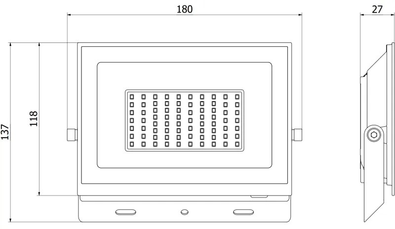 Mexen Luxpro+ LED reflektor, 50W, studená - 6500K, 5500 lm, čierna, L231-050-65-70