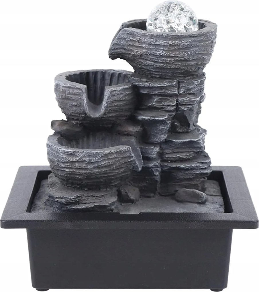 Stolová vodná fontána kaskáda S Vodopádom Relaxačná Dekorácia