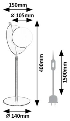 Rabalux 74221 - Stolná lampa JULES 1xG9/5W/230V
