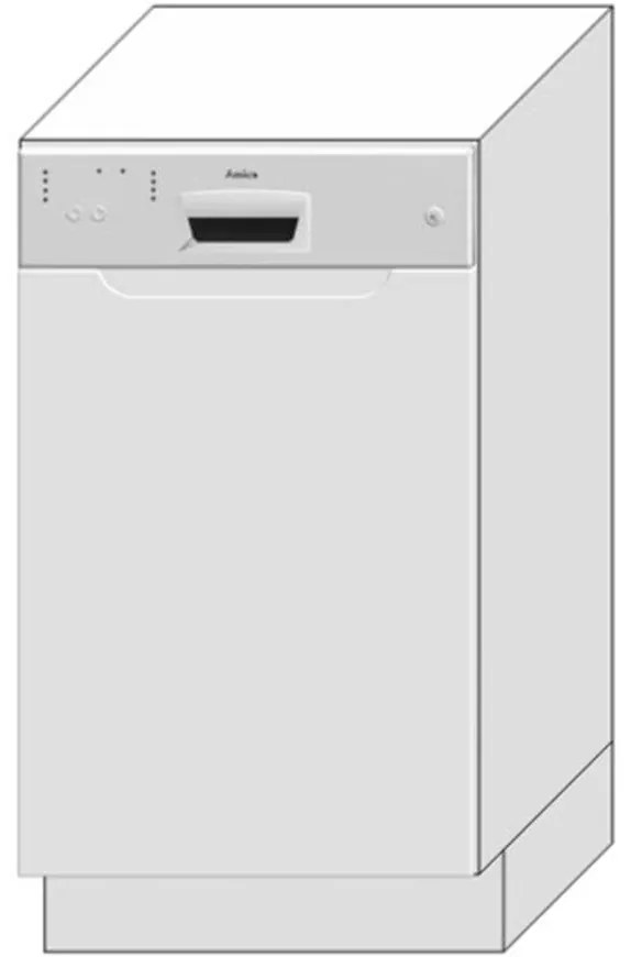 Dvierka na umývačku Zoya 45po Biely hrášok