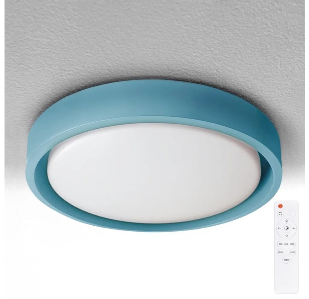 Brilagi-LED Stmievateľné svietidlo MATTEO LED/48W/230V 3000-6500K priemer 41 cm tyrkysové + diaľkové ovládanie