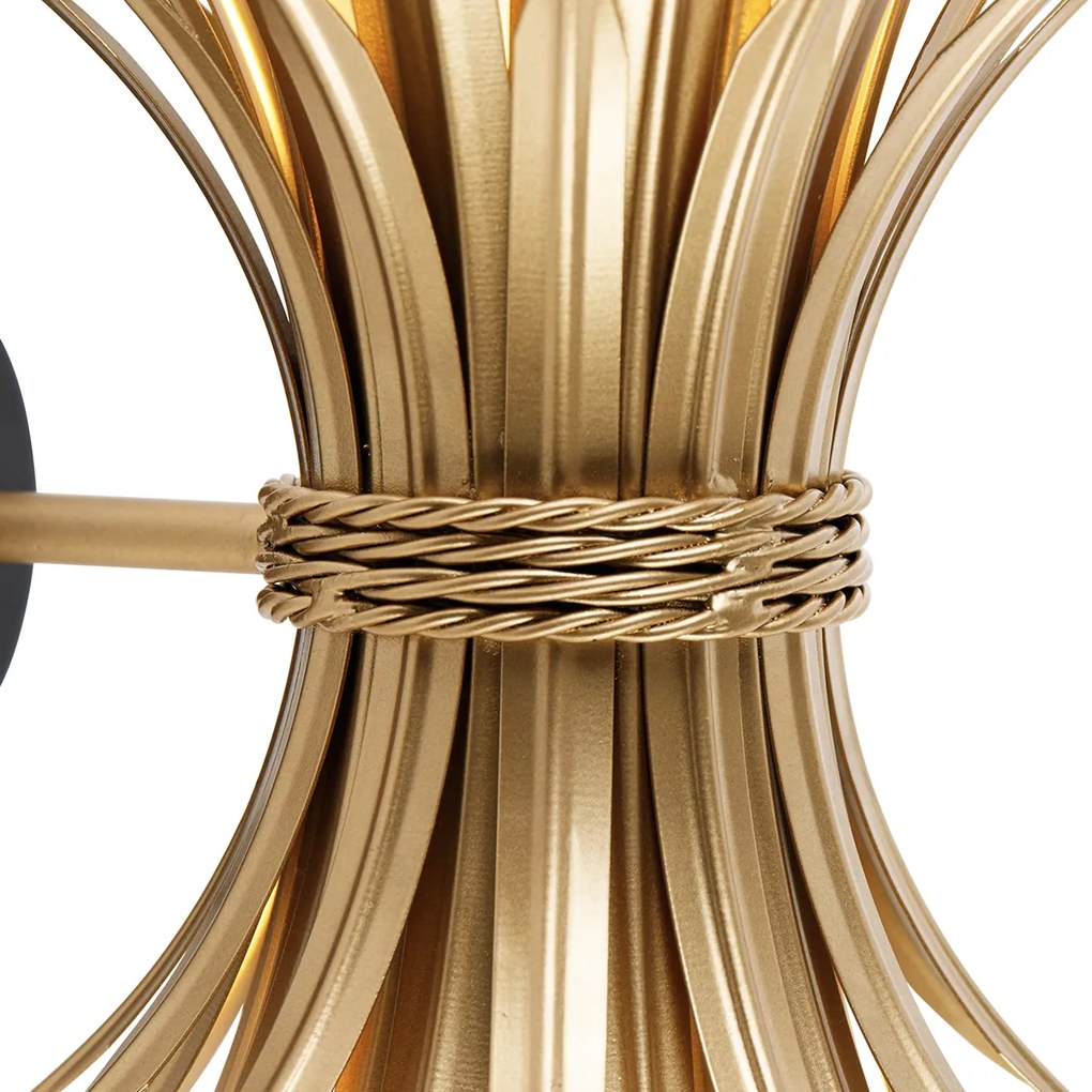 Nástenná lampa v štýle Art Deco zlatá - Wesley