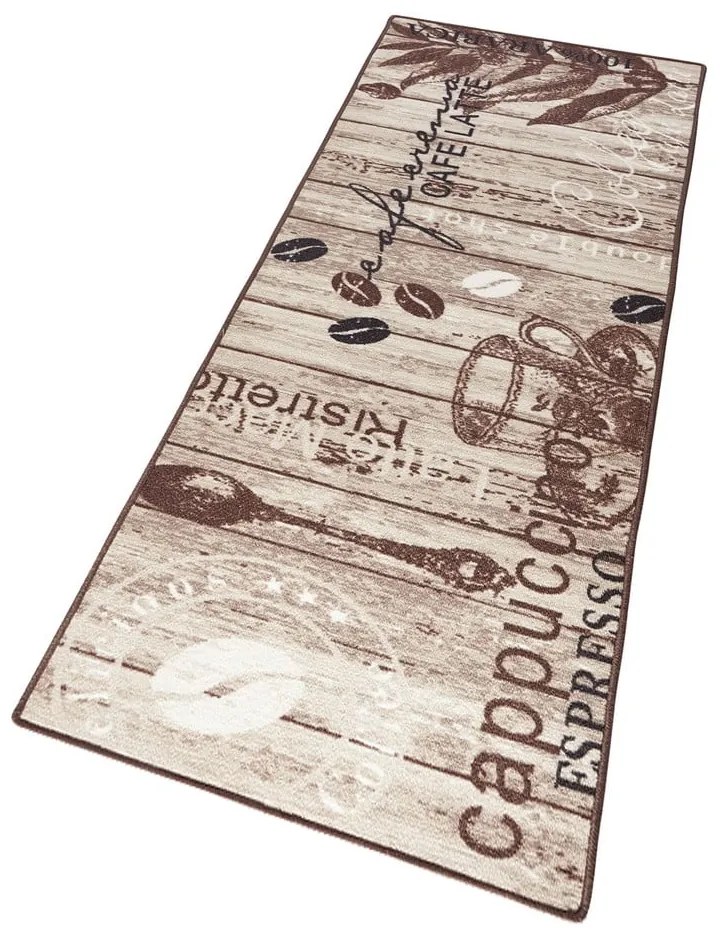 Hnedý kuchynský behúň Hanse Home Delicious Coffee, 67 x 180 cm