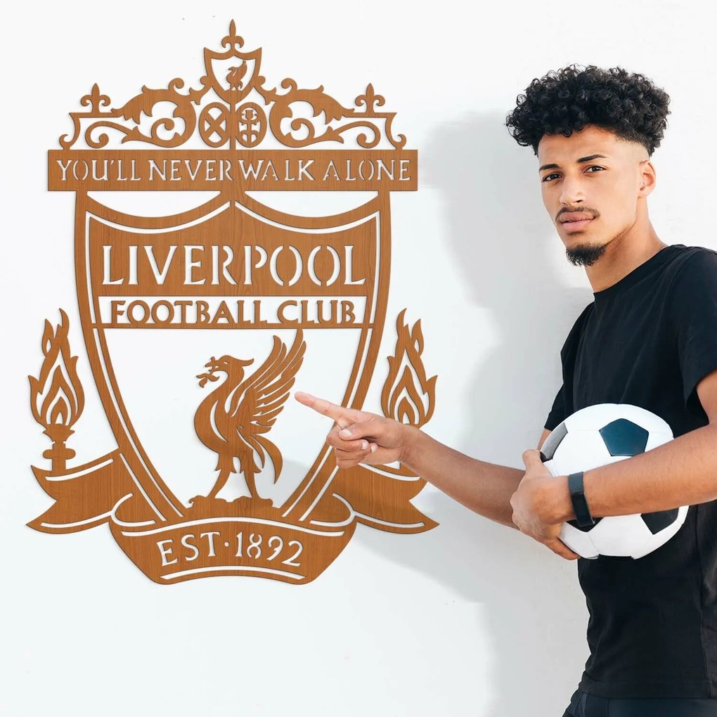 DUBLEZ | Drevené logo klubu na stenu - Liverpool