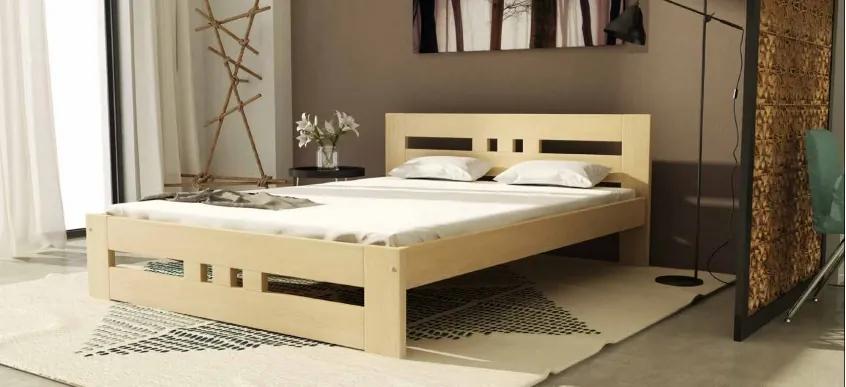 Manželská posteľ z masívu Romain 180x200cm DLM: Dekor Bílá