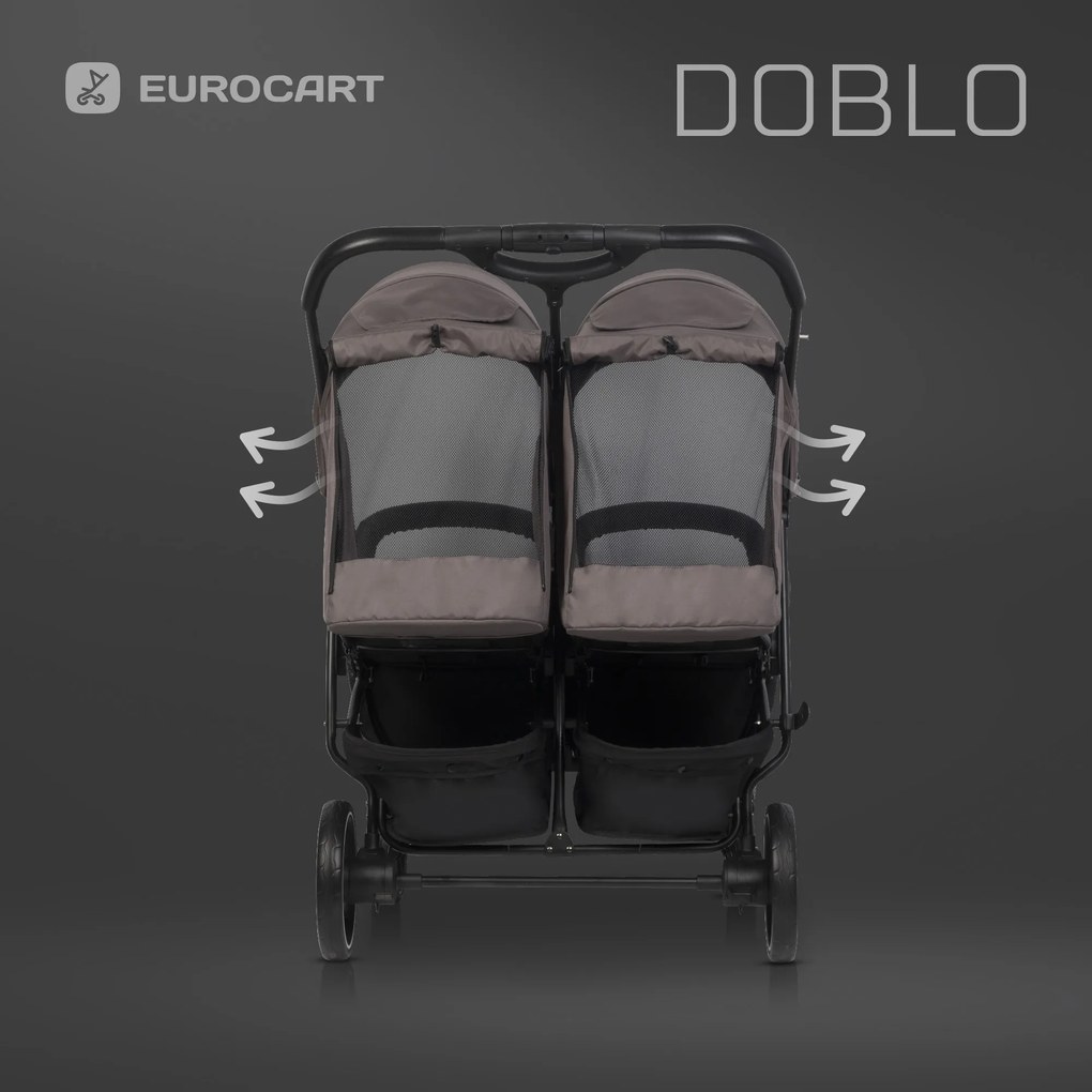 Súrodenecký kočík Euro-Cart Doblo Taupe