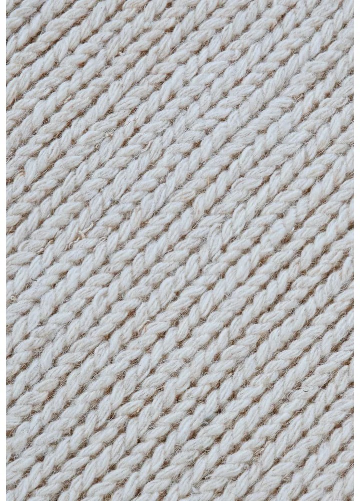 Biely ručne tkaný vlnený okrúhly koberec ø 160 cm Francois – Villeroy&amp;Boch