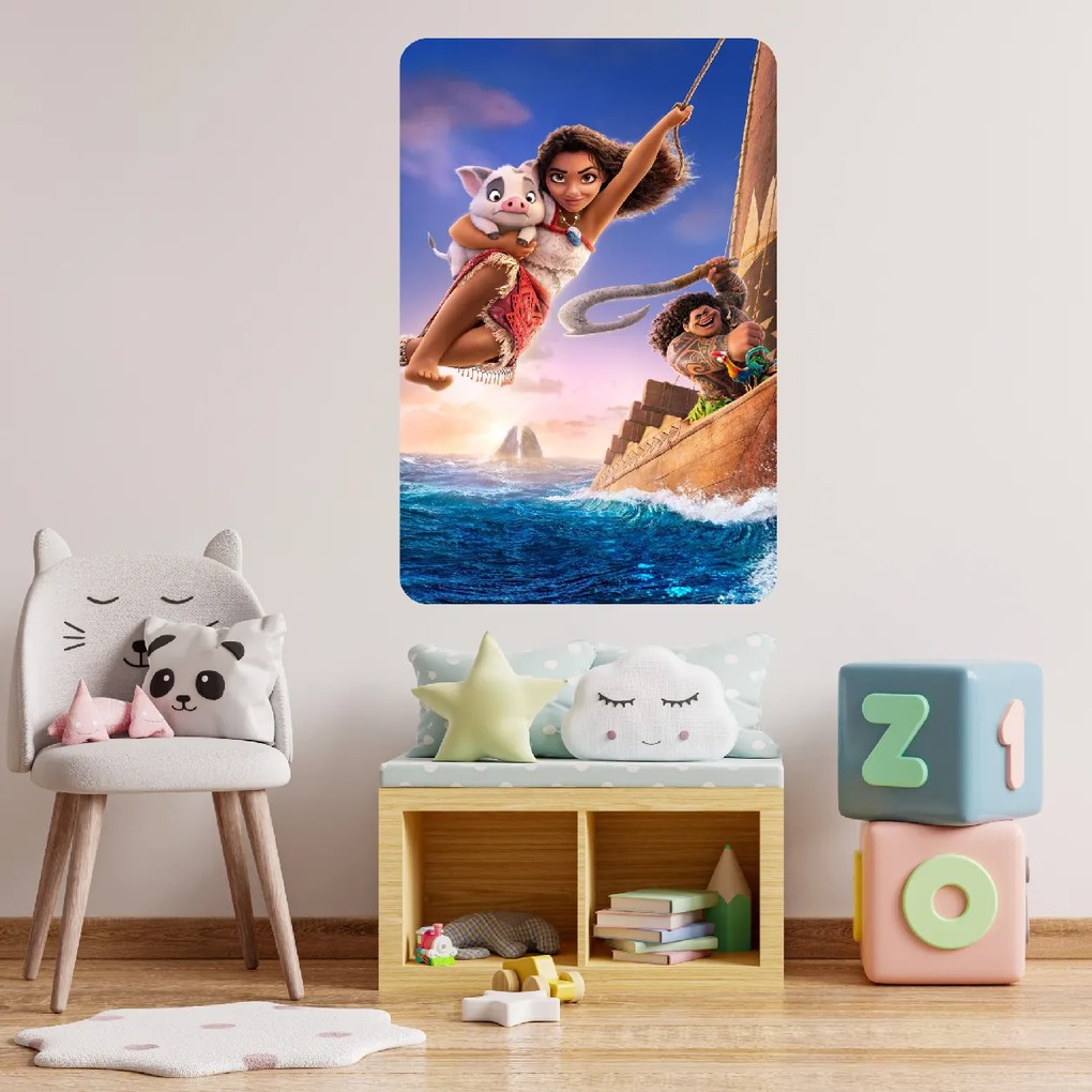 Textilná nálepka na stenu "Vaiana 5"