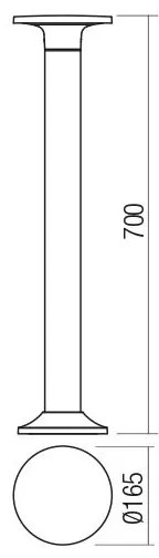 Redo 90374 - LED Vonkajšie svietidlo AURA LED/8W/230V 3000K 70 cm IP65 antracit