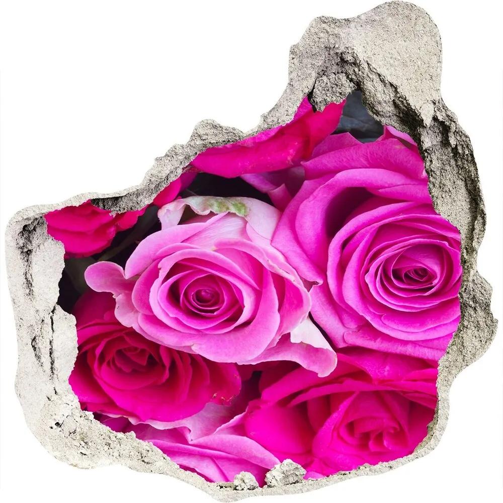 Samolepiaca nálepka Kytica ružových ruží WallHole-75x75-piask-119338760