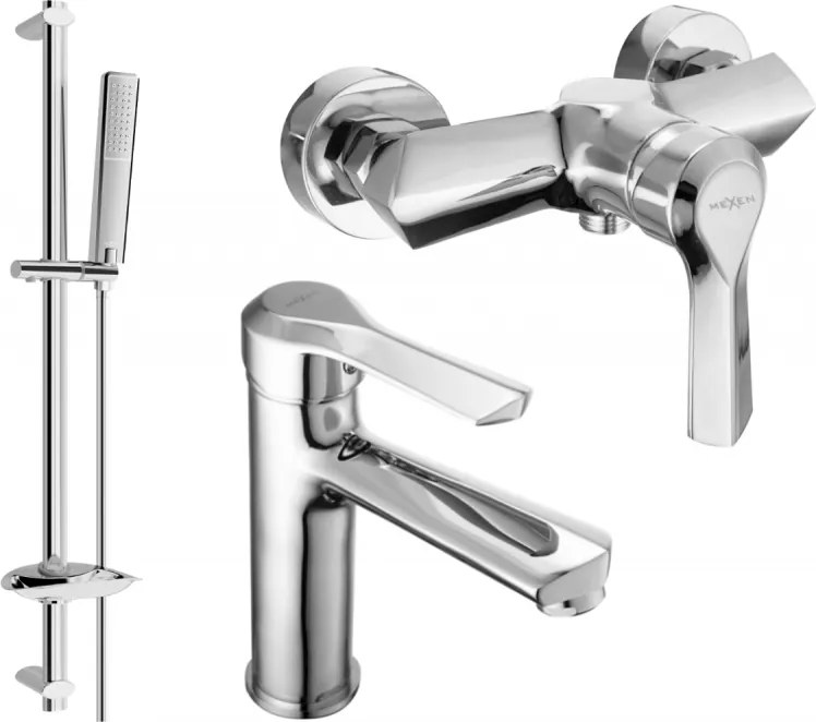 Mexen Sabre DB72 sprchová súprava, chrómová - 72104DB72-00