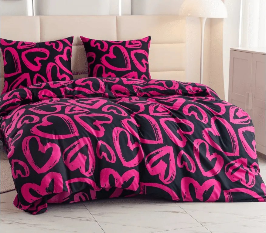 Obliečky z mikrovlákna AMORYS ružové Rozmer obliečky: 70 x 80 cm | 140 x 200 cm