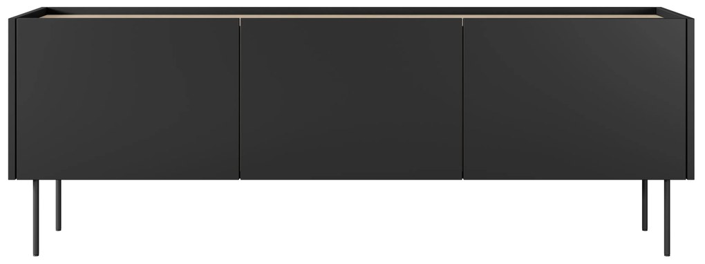 TV stolík Desin 170 cm - čierny mat / dub nagano