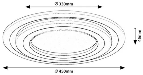 Rabalux 71315 - LED stmievateľné stropné svietidlo TANELI 56W/230V 3000/4000/6000K chróm + diaľkový ovládač