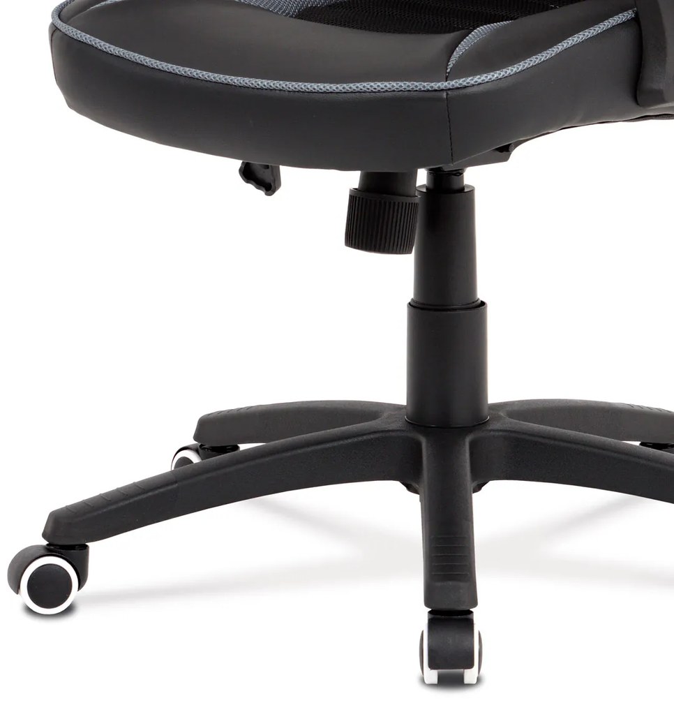 Autronic - kancelárske kreslo, látka MESH a koženka, sivá / čierna - KA-G406 GREY