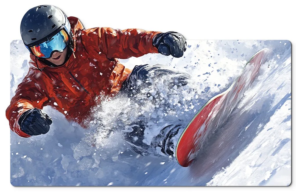 drevko | Obraz na stenu Jazda snowboardistu 41 x 65 cm