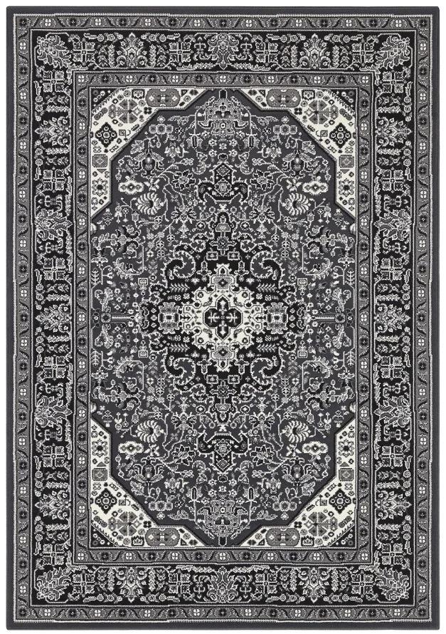 Nouristan - Hanse Home koberce Kusový koberec Mirkan 104436 Dark-grey - 200x290 cm