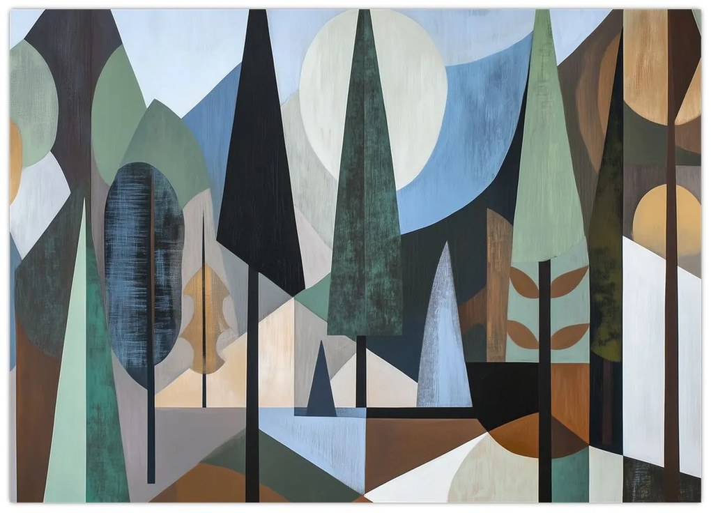 Obraz - Prírodná geometrická abstrakcia II. (70x50 cm)