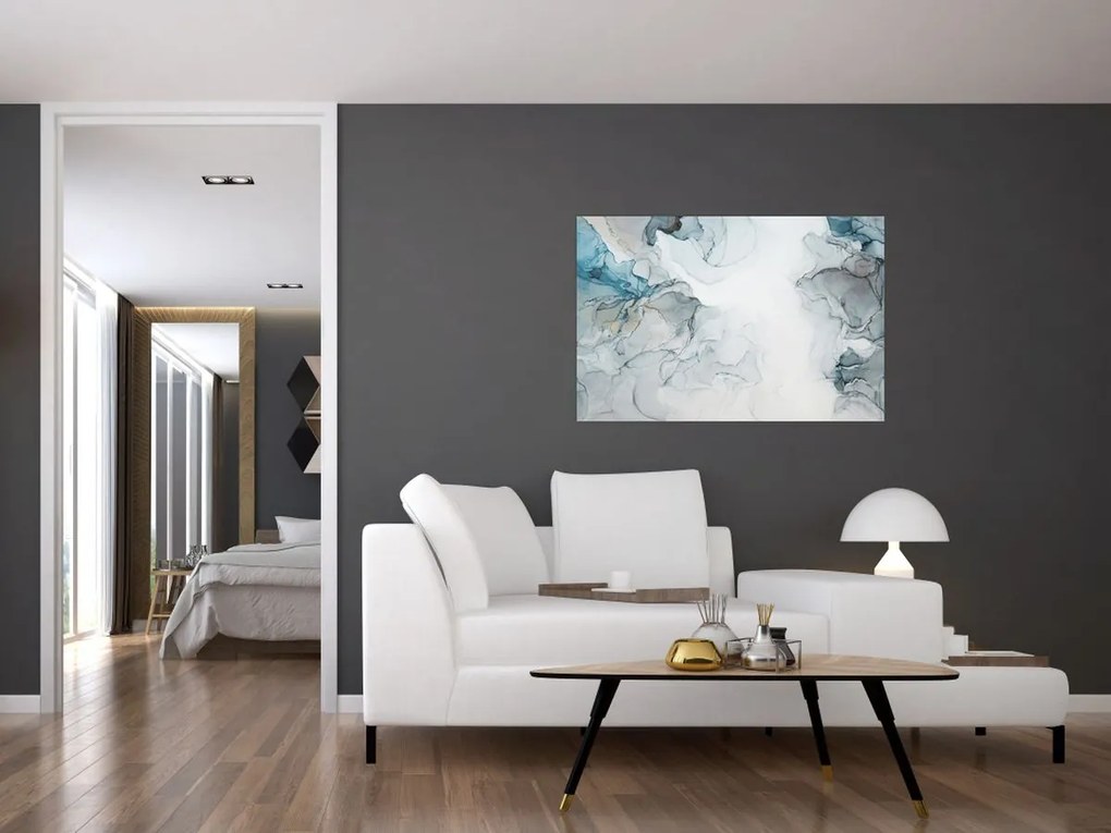 Obraz - Modrý mramor (90x60 cm)