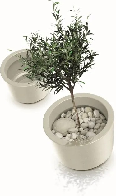 Kvetináč Splitos Round grafitový