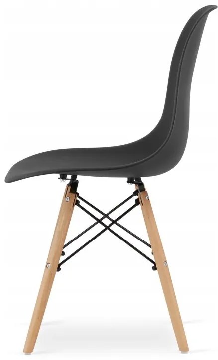 Jedálenská zostava TODI 60cm okrúhly stolový set čierny + 2 stoličky OSAKA čierne