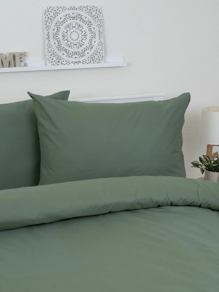 Francúzské bavlnené obliečky Renforcé – Jasmine olivová