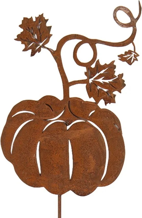 Rustikálny hrdzavý zápich tekvice - 14*1*55 cm