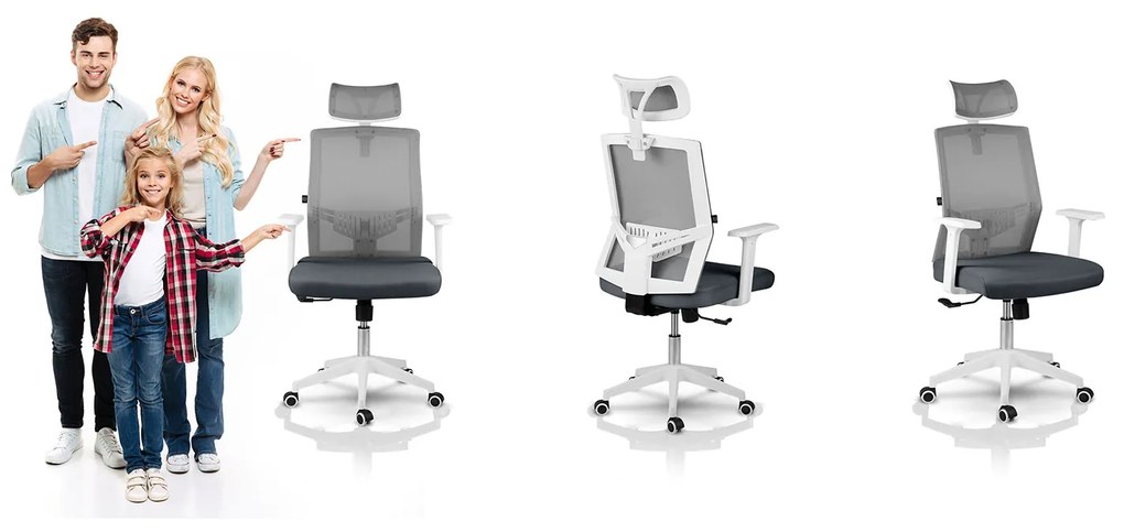 Kancelárska stolička Sofotel Rotar Micro-Mesh 240100 - tmavosivá