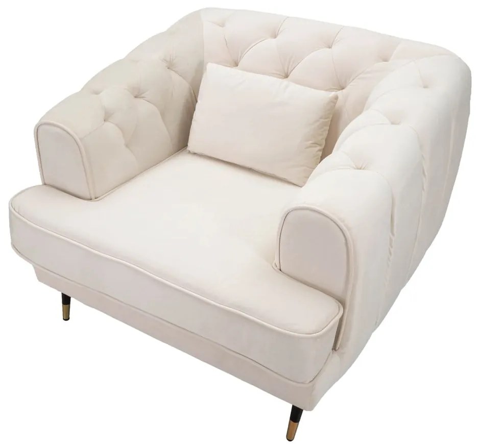 Krémové kreslo Praga – Mauro Ferretti