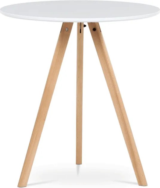 Jedálenský stôl DT-320 biely / naturálny